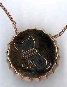AMBROSINI JEWELS - PENDENTE ARGENTO 925�� tappo finitura ros�� cane
