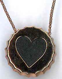 AMBROSINI JEWELS - PENDENTE ARGENTO 925�� tappo finitura ros�� cuore