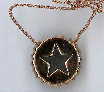 AMBROSINI JEWELS - PENDENTE ARGENTO 925�� tappo finitura ros�� stella