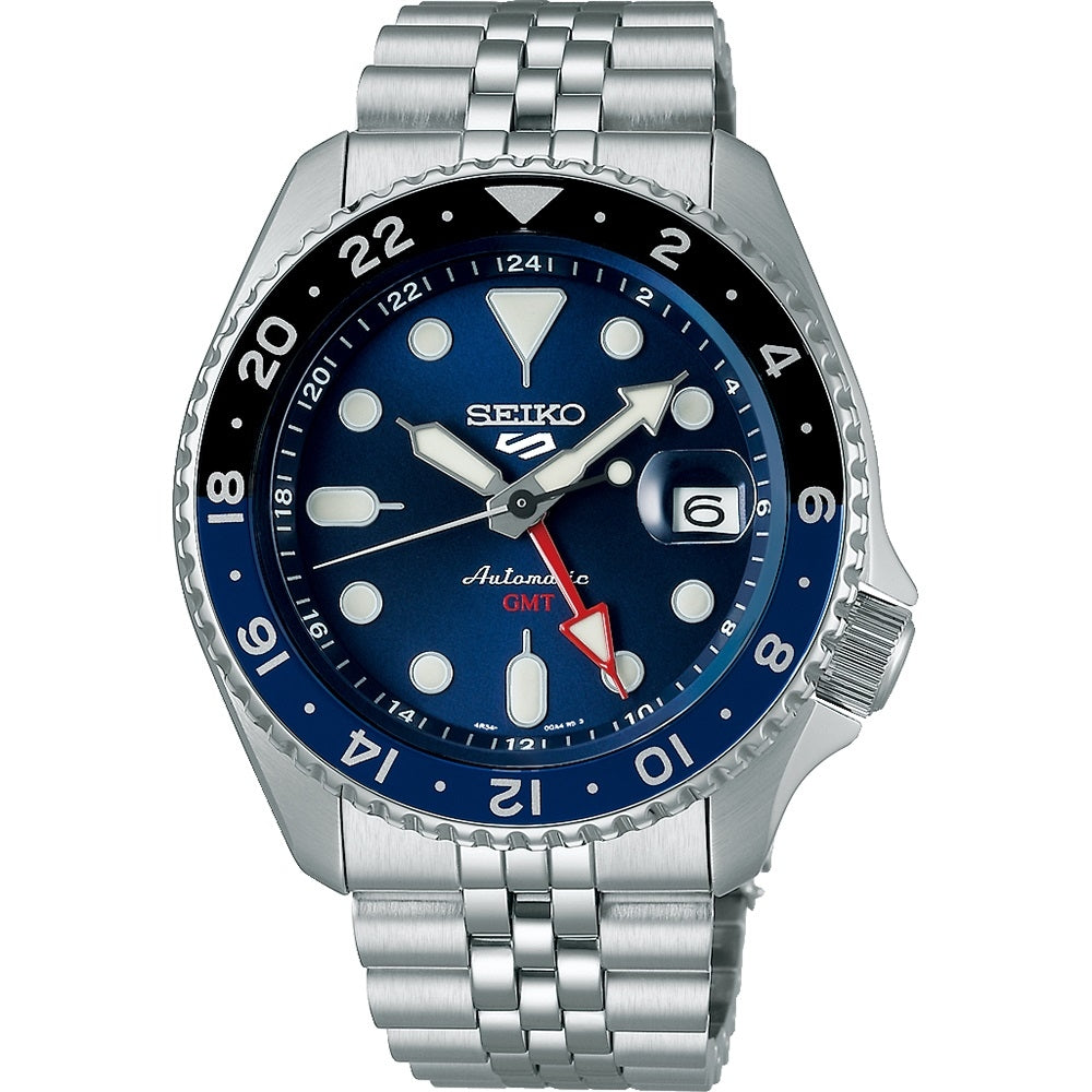Seiko 5 Gmt Automatic  Ssk003 K1 Batman Orologio Da Uomo