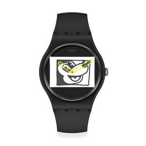 Swatch  Mickey Blanc Sur Noir Orologio Da Bambino