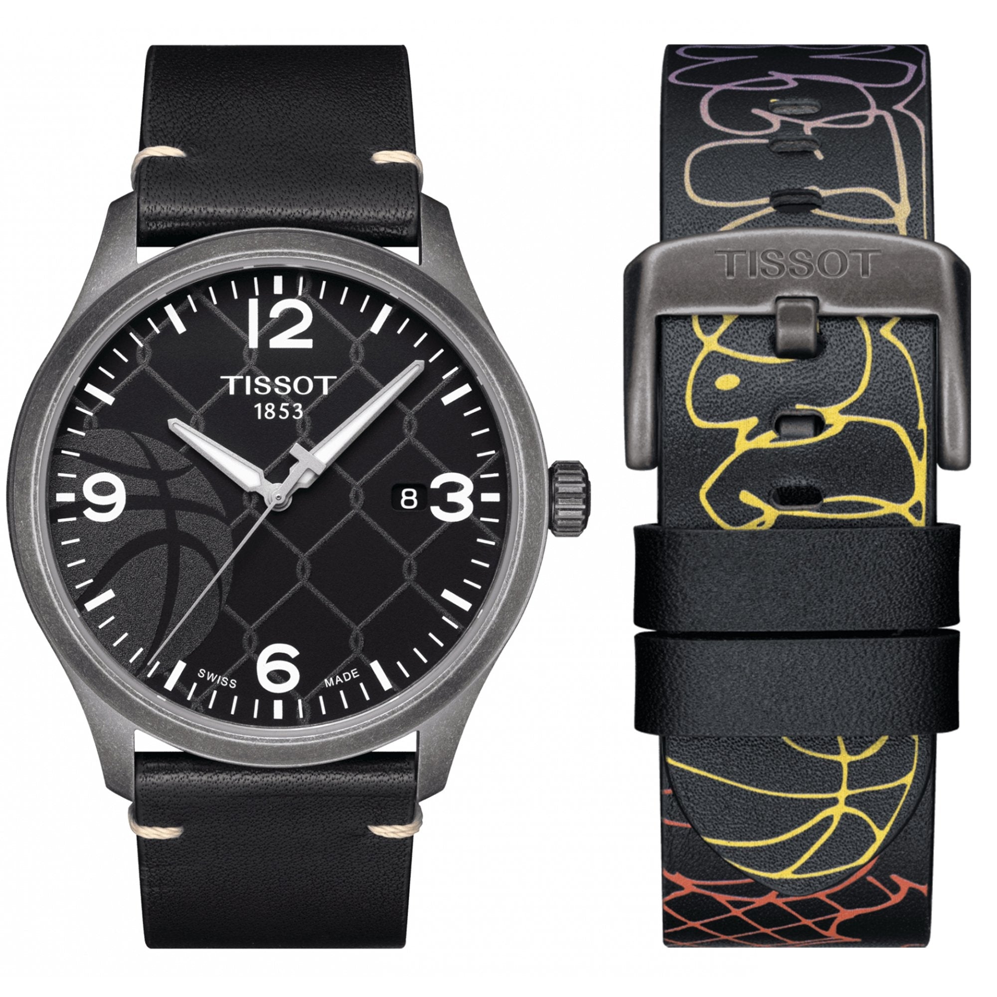 Tissot  Gent Xl 3 X3 Street Basketball Special Pack. 2 Straps Orologio Da Uomo